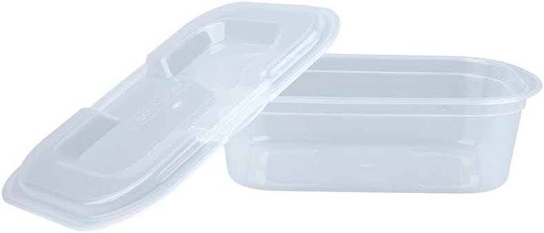 Daiso Easy Flap Container Set | White | 2 Pieces | 430ml Food Storage Containers for Kitchen Organization - Image 2